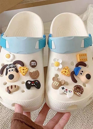 1 Set 14pcs Cute Dogs Shoe Charms Accessories Boys Girls Sandals