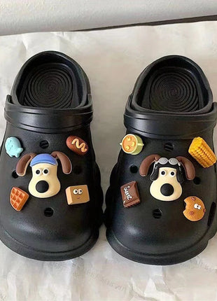 1 Set 14pcs Cute Dogs Shoe Charms Accessories Boys Girls Sandals