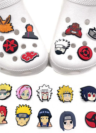 20PCS Shoe Decoration Kakashi Itachi Anime Shoe Charms Garden Shoe
