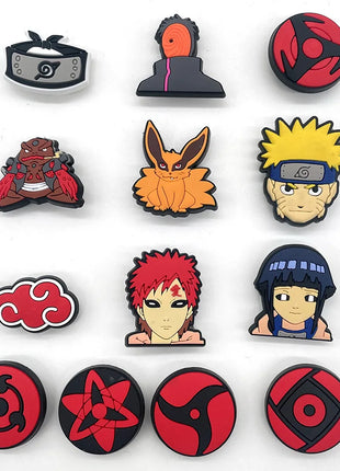 20PCS Shoe Decoration Kakashi Itachi Anime Shoe Charms Garden Shoe