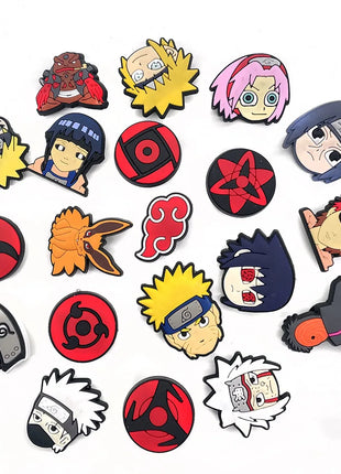 20PCS Shoe Decoration Kakashi Itachi Anime Shoe Charms Garden Shoe