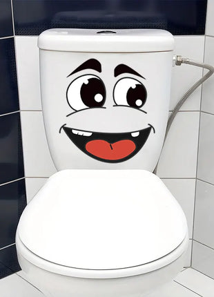 4 sheets/Set Cartoon Face Stickers,Self-Adhesive, Plastic Surface