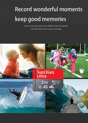 Original 2TB 1TB SanDian Ultra Card SD/TF Flash Memory Card 256/512GB