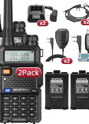 1/2PCS BaoFeng UV-5R 8W Tri-Power Walkie Talkie High Power Dual Band