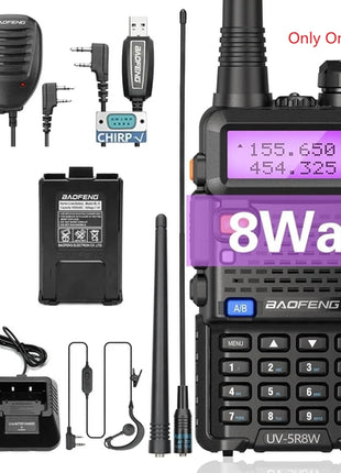 1/2PCS BaoFeng UV-5R 8W Tri-Power Walkie Talkie High Power Dual Band