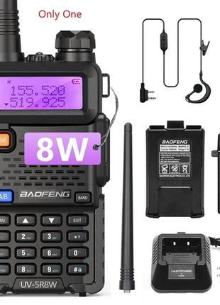 1/2PCS BaoFeng UV-5R 8W Tri-Power Walkie Talkie High Power Dual Band