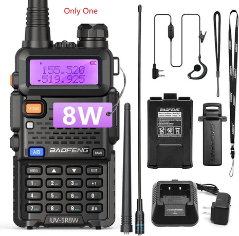 1/2PCS BaoFeng UV-5R 8W Tri-Power Walkie Talkie High Power Dual Band