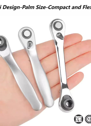1/4" Mini Socket/ Mini Bit/ 2-in-1 Ratchet Handle Wrenches