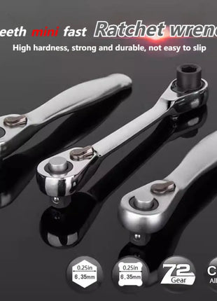 1/4" Mini Socket/ Mini Bit/ 2-in-1 Ratchet Handle Wrenches