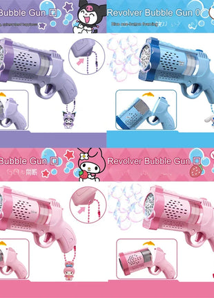 Kuromi Bubble Gun Toy Rocket Launcher Handheld Portable Electric