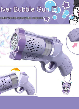 Kuromi Bubble Gun Toy Rocket Launcher Handheld Portable Electric