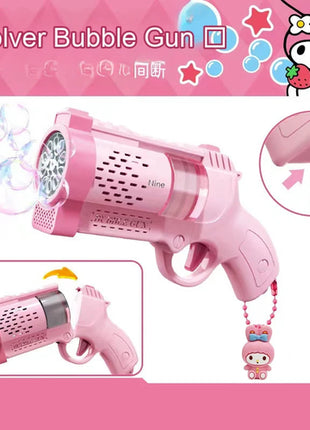 Kuromi Bubble Gun Toy Rocket Launcher Handheld Portable Electric