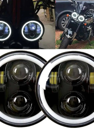Motorcycle Headlight 5.75 Inch Lamp Halo For Triumph Rocket Iii 3