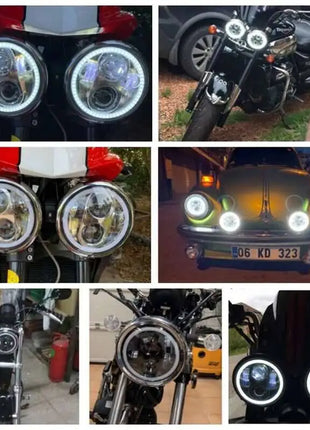 Motorcycle Headlight 5.75 Inch Lamp Halo For Triumph Rocket Iii 3