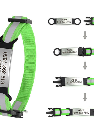 Customized Cat Collar Reflective Cat Collar Free Engraved Puppy Kitten