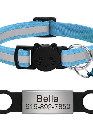 Customized Cat Collar Reflective Cat Collar Free Engraved Puppy Kitten