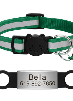 Customized Cat Collar Reflective Cat Collar Free Engraved Puppy Kitten