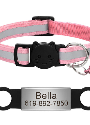 Customized Cat Collar Reflective Cat Collar Free Engraved Puppy Kitten