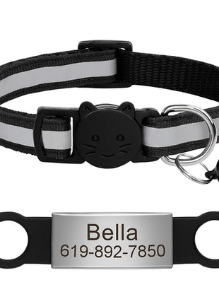Customized Cat Collar Reflective Cat Collar Free Engraved Puppy Kitten