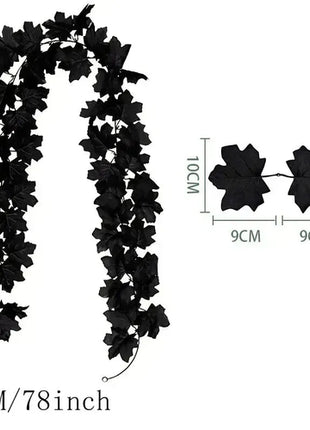 200CM Autumn Artificial Maple Leaf Wreath Fake Leaf Plant Vine Home
