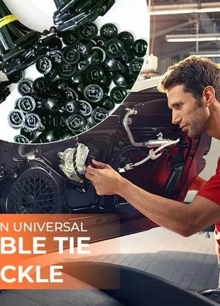 Universal Nylon Cable Tie Buckle Auto Fastener Screw Replacement Clip