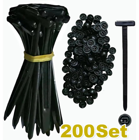 Universal Nylon Cable Tie Buckle Auto Fastener Screw Replacement Clip