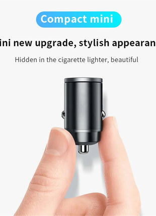 Mini Car USB/QC3.0 PD Charger 12-24V Fast Charging Car USB Type C