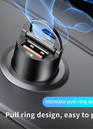 Mini Car USB/QC3.0 PD Charger 12-24V Fast Charging Car USB Type C