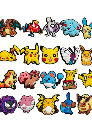 20Pcs/Set MINISO Cute cartoon Pokemon Shoe Charms DIY Shoe Buckle