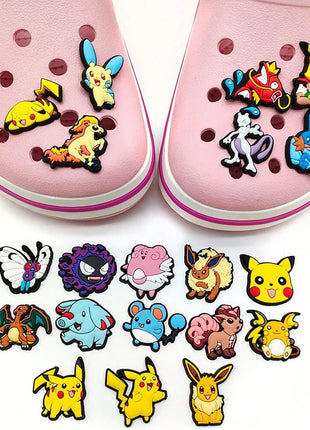 20Pcs/Set MINISO Cute cartoon Pokemon Shoe Charms DIY Shoe Buckle