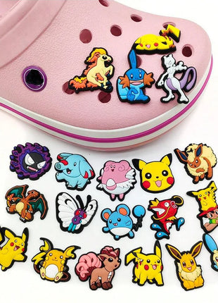 20Pcs/Set MINISO Cute cartoon Pokemon Shoe Charms DIY Shoe Buckle