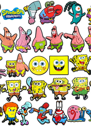 20pcs/set Shoe Charms DIY Spongebob Accessories For PVC Decorations
