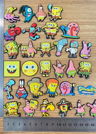 20pcs/set Shoe Charms DIY Spongebob Accessories For PVC Decorations