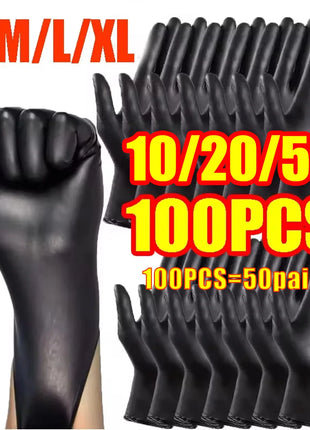 10/20/50/100PCS Bagged Disposable Gloves Black Disposable Gloves