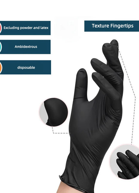 10/20/50/100PCS Bagged Disposable Gloves Black Disposable Gloves