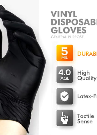 10/20/50/100PCS Bagged Disposable Gloves Black Disposable Gloves