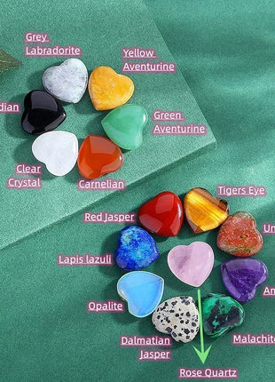 10/20/30PCS Heart Shape LOVE 20MM Natural Crystal Amethyst Agate