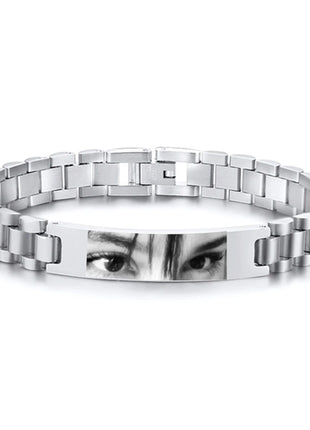 Personalized Engrave ID Bracelet for Men Wristband Stainless Steel