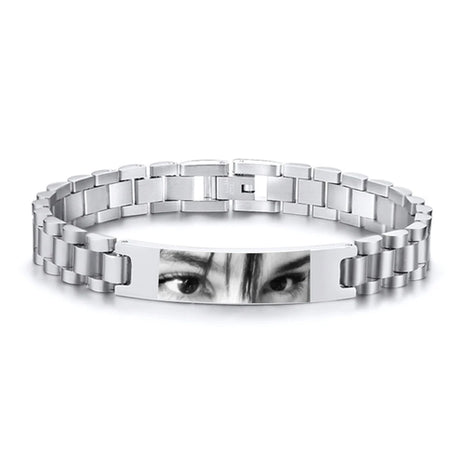 Personalized Engrave ID Bracelet for Men Wristband Stainless Steel
