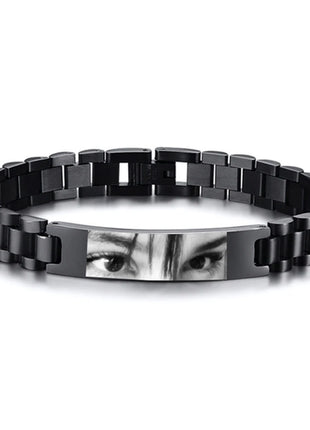 Personalized Engrave ID Bracelet for Men Wristband Stainless Steel