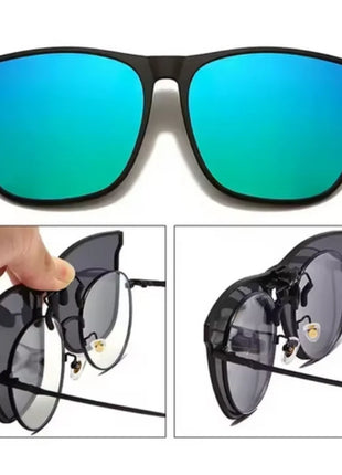 Polarized Clip on Sunglasses Men Photochromic Car Driver Goggles Night