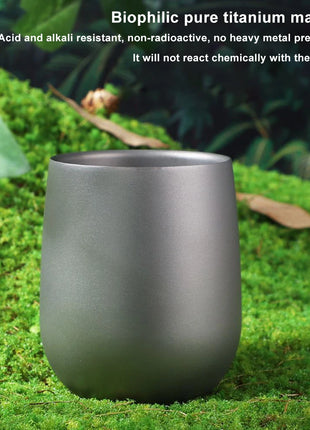 Titanium Cup Insulated Double Wall Drink Cup Outdoor Cooking Camping
