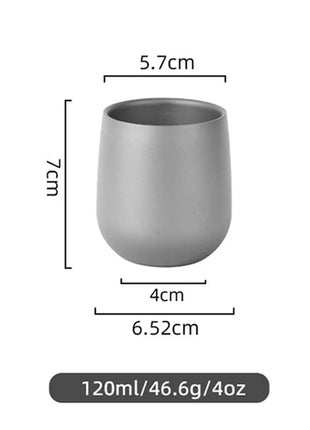 Titanium Cup Insulated Double Wall Drink Cup Outdoor Cooking Camping