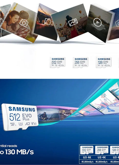 SAMSUNG Original Memory Card 64GB/U1/128GB/256GB/512GB SDXC Micro