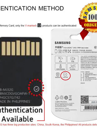 SAMSUNG Original Memory Card 64GB/U1/128GB/256GB/512GB SDXC Micro
