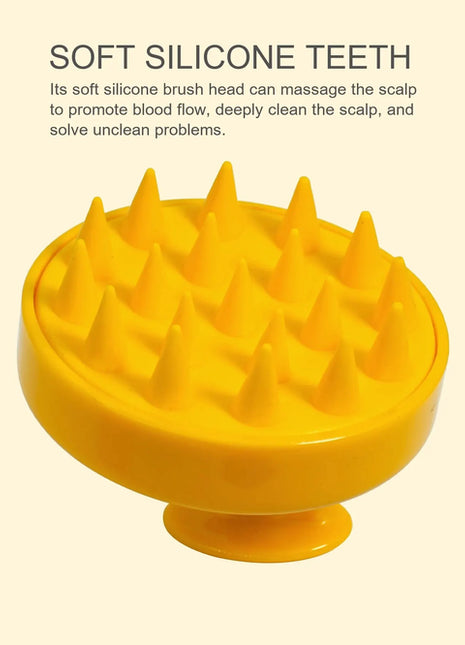 Silicone Shampoo Scalp Hair Massager Head Body Scalp Massage Brush