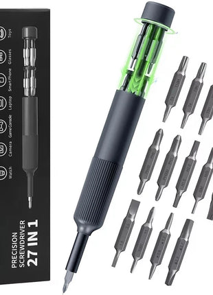 27 in 1 Precision Screwdriver Set  Magnetic Bits Pen Style Manual