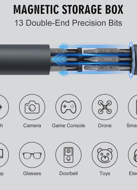 27 in 1 Precision Screwdriver Set  Magnetic Bits Pen Style Manual