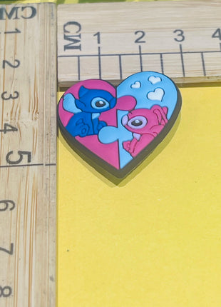 14-27pcs MINISO Stitch Cartoon Shoe Charms PVC DIY Shoes Decoration