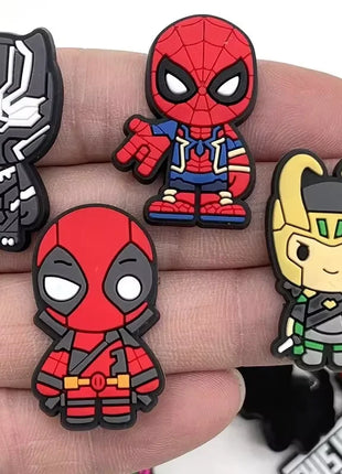 MINISO 27pcs Avenger Series Shoe Charms Set For Clogs Bogg Bag Bubble